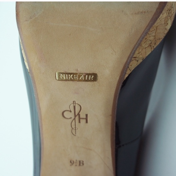 Cole Haan black peep toe platform heels - Picture 6 of 6